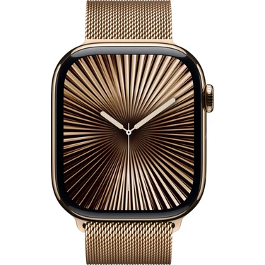 Apple Watch Series 10 GPS + Cellular, 42 mm Altın Rengi Titanyum Kasa ve Altın Rengi