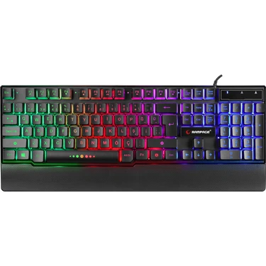 Rampage KB-R66 Mekanik HİSLİ USB Gökkuşağı Aydınlatmalı Q Multimedia Gaming Klavye Oyuncu