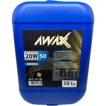 Awax 20W50 10 Lt Motor Yağı (Üretim Yılı: