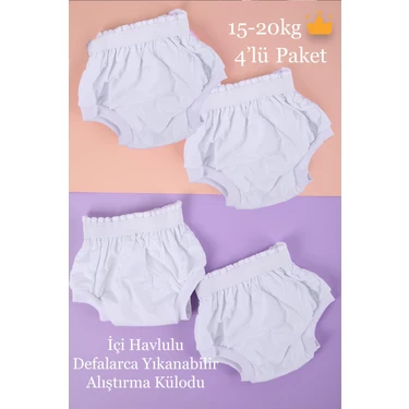 Babyhola 15-20kg 4'lü Defalarca Yıkanabilir Yüksek Emici Alıştırma Külodu