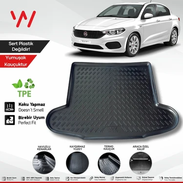Wöller Fiat Egea Bagaj Havuzu Sedan 2015 2025 Arası Uyumlu 3D Wöller Ultraflex