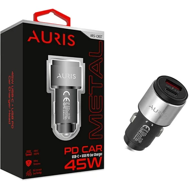 Auris CR07 Pd+Usb Araç Şarj Başlığı