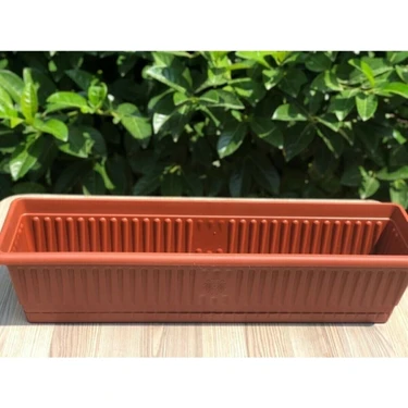 Bahçe Balkon Saksı (13 Lt) 70 Cm, 3 Adet Uzun Balkon Saksı, Hak