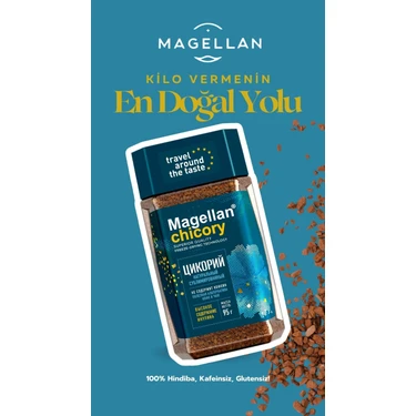 Magellan %100 Doğal Kafeinsiz Hindiba İçeceği - Sindirime Yardımcı Prebiyotik İnülinli, Glutensiz,