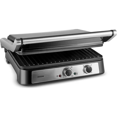 Karaca Inox Toastmate Grill Zaman Ayarlı 2000W Izgara ve Tost Makinesi 6 Dilim