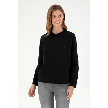 U.S. Polo Assn. Kadın Siyah Sweatshirt