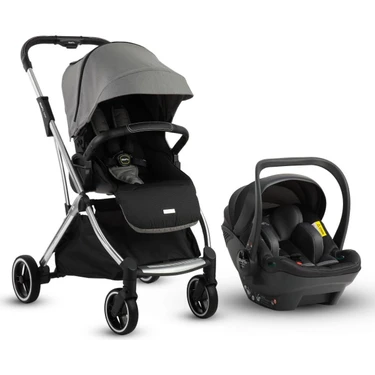 Kraft Kenya I-Size Seyahat Sistem Bebek Arabası – Tek Elle Katlanır, 22 kg Taşıma Kapasiteli, Çift