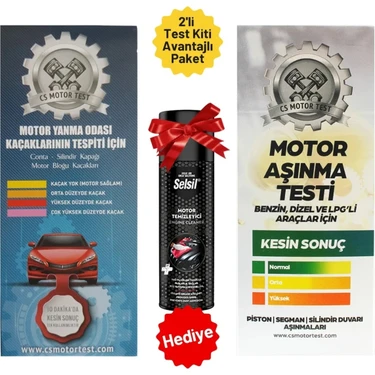 Cs Motor Aşınma ve Conta Kaçak Testi-  2'li Paket-Selsil Motor Temizleyici