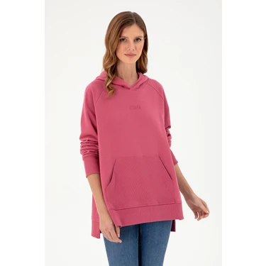 U.S. Polo Assn. Kadın Koyu Pembe Sweatshirt