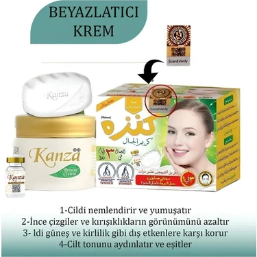 Halvey Kanza Beyazlatıcı Krem Sabun Ve Serum Seti 3'lü