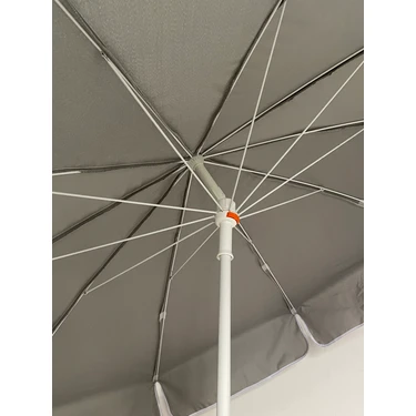 Mega Şemsiye 10 Telli Kalın Polyester Kumaşlı Balkon, Plaj Şemsiyesi (Bidon