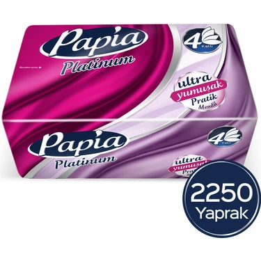 Papia Platinum Pratik Mendil 2250 Yaprak (18 Paket x 125