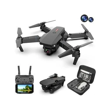 E88  4K Hd Çift Kameralı Drone App Kontrol Wifi Li Katlanabilir  X3