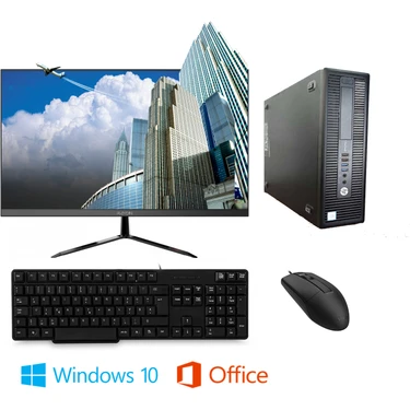 HP EliteDesk 800 G1  İ5 4.Nesil 8GB RAM 120 GB SSD 21.5" Klavye Mouse Set Windows ve Office Kurulu