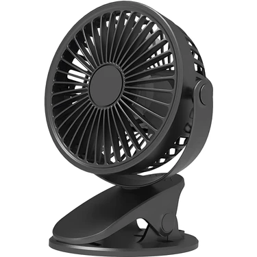 Store Sıkıştırmalı Şarj Edilebilir 3 Kademe Taşınabilir Kıskaçlı Mini Fan Sessiz Vantilatör