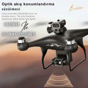 Piha S116 Max Drone Fırçasız Motor 2 Batarya ile 30 Dakika Uçuş 1080P Hd Çift Kamera Engelden