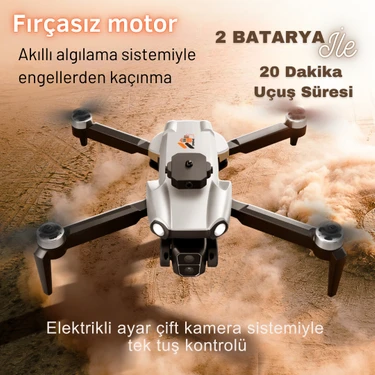 Piha S119 Drone Fırçasız Motor 2batarya Ile 20DAKİKA Uçuş 1080P Hd Kamera Engelden