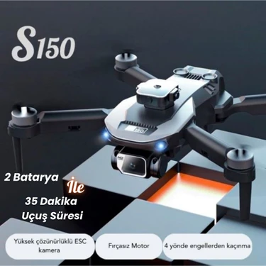 Piha S150 Drone Fırçasız Motor 2batarya ile 35DAKIKA Uçuş Süresi 1080P Hd Hareketli Kamera Engelden