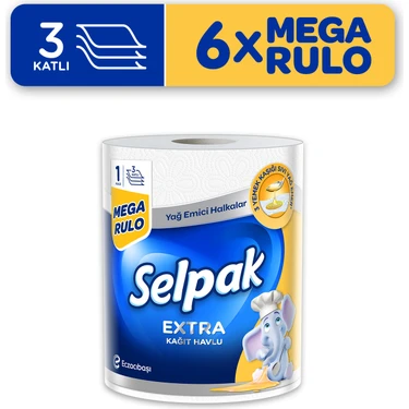 Selpak 1=3 Yağ Emici Mega Rulo Havlu