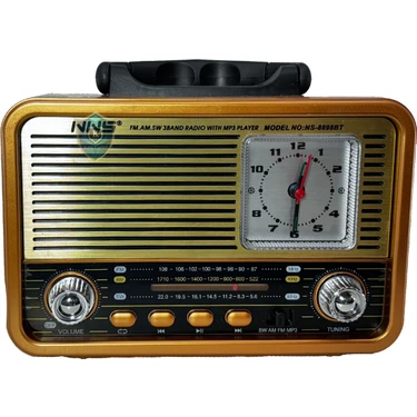 Karleader Ahşap Görünümlü Radyo Retro Taşınabilir Hoparlör Fm Am Sw Müzik