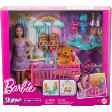 Barbie Skipper Ikiz Bebekler Bakımı Oyun Seti
