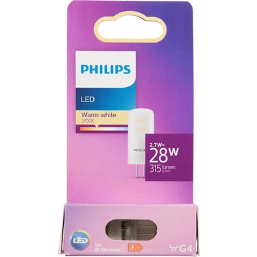 Philips LED 28W G4 Duylu Sarı Işık 12V Dim Edilmez