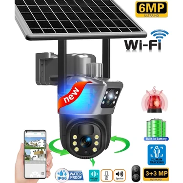 Ventus Mkwf I6mp Dual Lens Solar Kamera Güneş Enerjili Gece Görüş