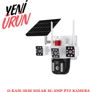 O-kam O-KAM-3030 4g 6mp Dual Lens Solar Ptz