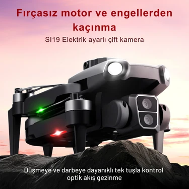 Piha S119 Drone Fırçasız Motor 2batarya Ile 30DAKİKA Uçuş 1080P Hd Kamera Engelden