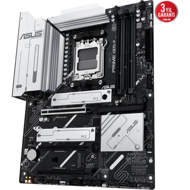 Asus Prıme X870-P Amd X870 Am5 Ddr5 8000 HDMI 2xusb4 4x M2 Usb3.2 Aura Rgb 2.5gbit Lan Atx