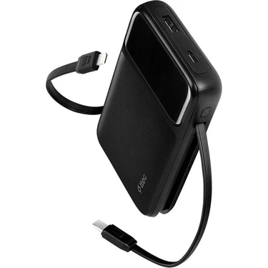 Ttec Recharger Pro LCD 10.000MAH Pd 22,5W Lightning ve Usb-Cdahili Kablolu Taşınabilir Hızlı Şarj