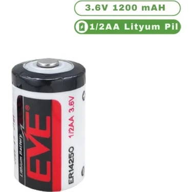 Eve ER14250 3.6V 1200MAH 1/2 Aa Lityum Kısa