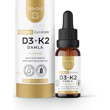 Erbatab Vitamin D3 K2 2'si 1 Arada