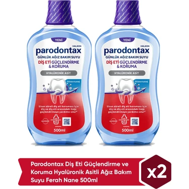 Parodontax Diş Eti Güçlendirme ve Koruma Hyalüronik Asitli Ağız Bakım Suyu Ferah Nane 500 ml