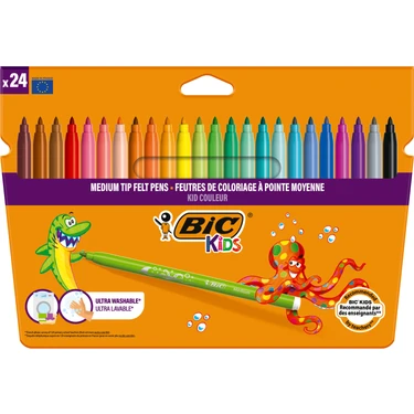 BIC Kids Couleur Yıkanabilir Keçeli Boya Kalemi 24