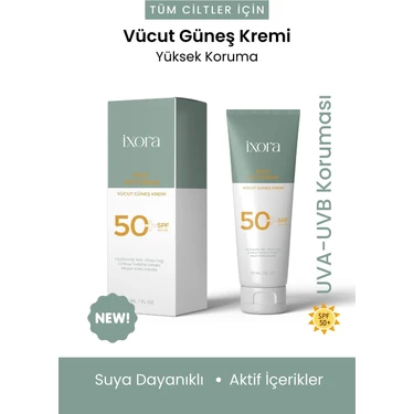 İxora Vücut Güneş Kremi Yüksek Koruma 50+ Spf Leke