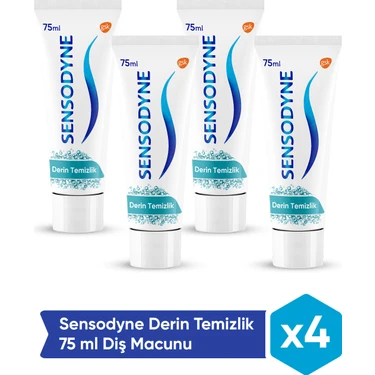 Sensodyne Derin Temizlik Diş Macunu 75ml X 4