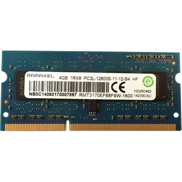 Ramaxel RMT3170EF68F9W 4gb 1600MHZ DDR3L 1.35V Sodimm Fiyatı