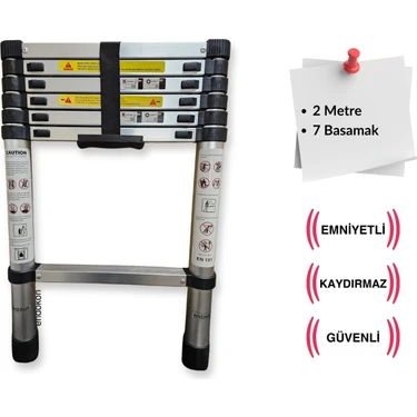 Endokon 200 cm. - 7 Basamaklı Teleskobik / Teleskopik Alüminyum