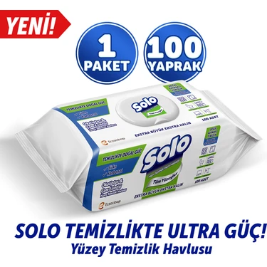 Solo Temizlikte Doğal Güç Okaliptus&Çam Esintisi Yüzey Temizlik Havlusu 100