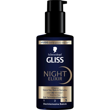 Gliss Night Elixir Onarıcı Gece Saç Bakım