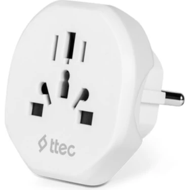 Ttec Akım Korumalı 10A/250V Amerikan/avrupa/ingiliz Tipi Priz Dönüştürücü Priz Çevirici Adaptör