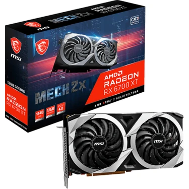 MSI AMD Radeon RX 6700 XT Mech 2X OC 12 GB GDDR6 192 Bit Ekran