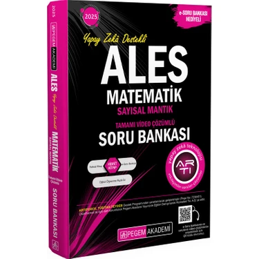 Pegem Akademi Yayıncılık 2025 ALES Matematik Sayısal Mantık Tamamı Video Çözümlü Soru