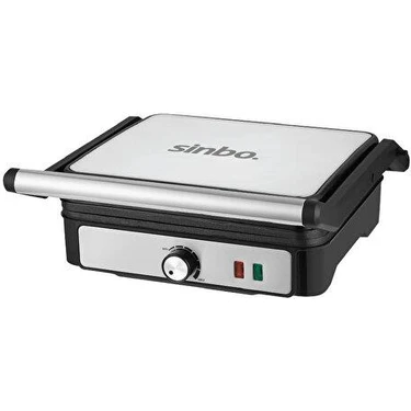Sinbo SSM-2590 2000 W Güçlü Metal Tost Makinesi Izgara Özelliği ile Gri