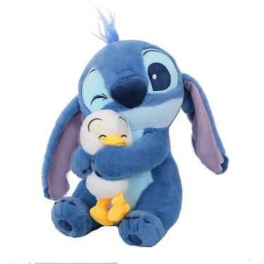 Yummy 30 cm Sarılabilir Ördek Lilo ve Stitch Peluş Oyuncak Bebek (Yurt
