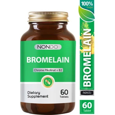 Nondo Bromelain 750 mg & Krom Pikolinat 60