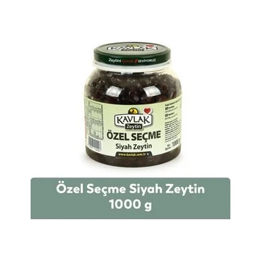 Kavlak Zeytin 1 kg Özel Seçme Siyah Zeytin Katkı Maddesi İçermeyen Doğal