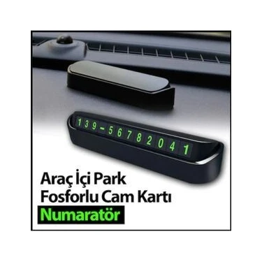 Meyzone Araç Içi Park Telefon Numarası Fosforlu Numaratör Oto Cam