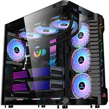 Snt Luobin Iıı Midi Tower Atx Akvaryum 750 Watt 80+ Güç Kaynağı 7x Argb Fan Uzaktan Kumanda